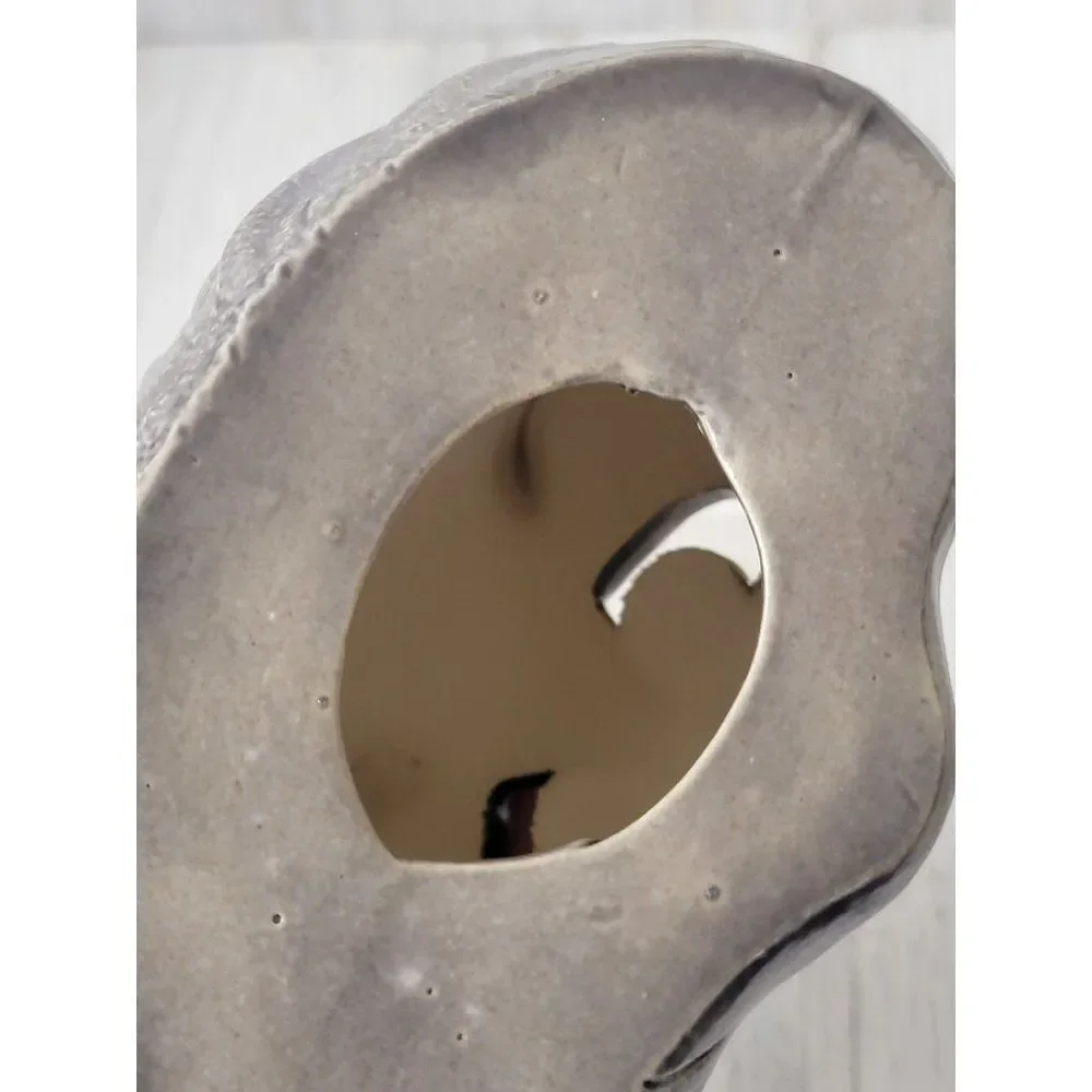 Halloween ceramic black cat face tealight home decor‎